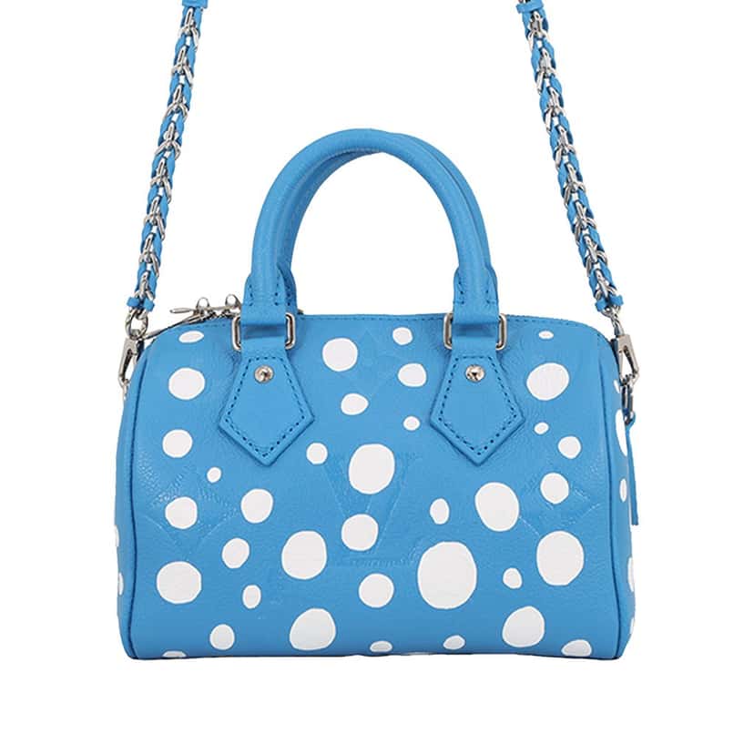 Louis Vuitton Yayoi Kusama Monogram Empreinte Speedy Bandouliere 20 Blue Leather Very good condition - Front View