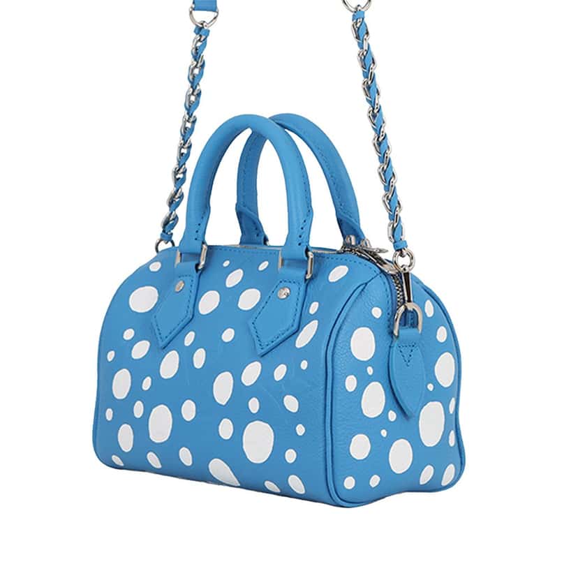 Louis Vuitton Yayoi Kusama Monogram Empreinte Speedy Bandouliere 20 Blue Leather Very good condition - Back View