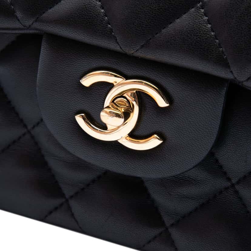 Chanel Jumbo Classic Lambskin Double Flap Black Leather Very good condition - Box View