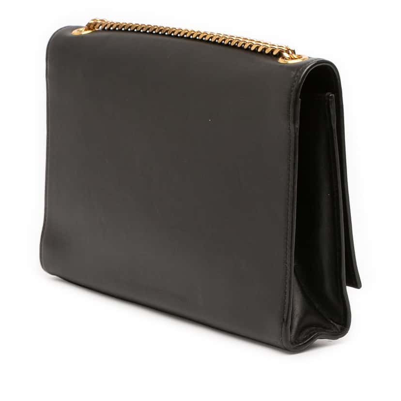 Saint Laurent Medium Smooth Calfskin Classic Monogram Kate Tassel Crossbody Black Leather Good condition - Back View