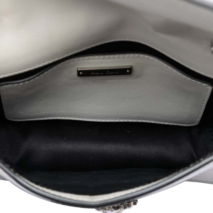 Miu Miu Smooth Leather Star Crystal Embellished Crossbody White Leather Very good condition - Model View