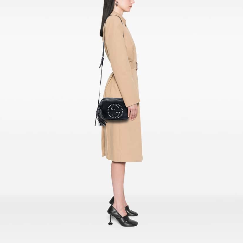Gucci Studded Calfskin Soho Disco Crossbody Black Leather Very good condition - Box View