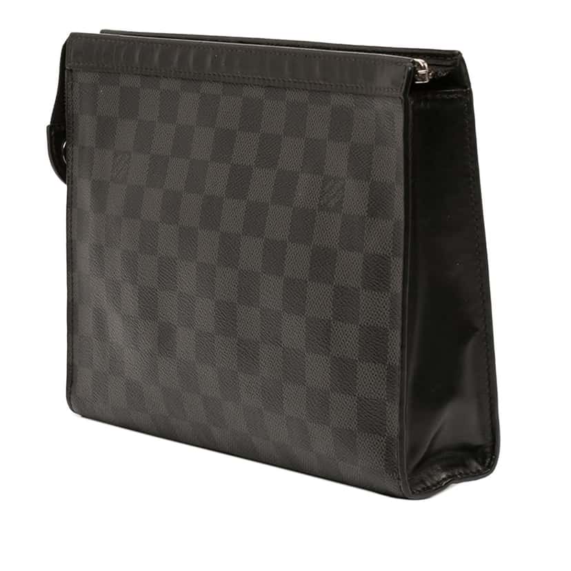 Louis Vuitton Damier Graphite Pochette Voyage MM Black Very good condition - Back View