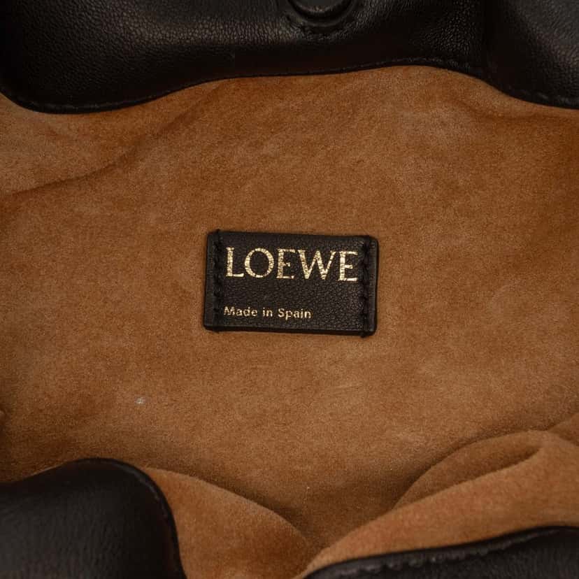 Loewe Medium Mellow Nappa Lambskin Flamenco Purse Black Leather Very good condition - Box View