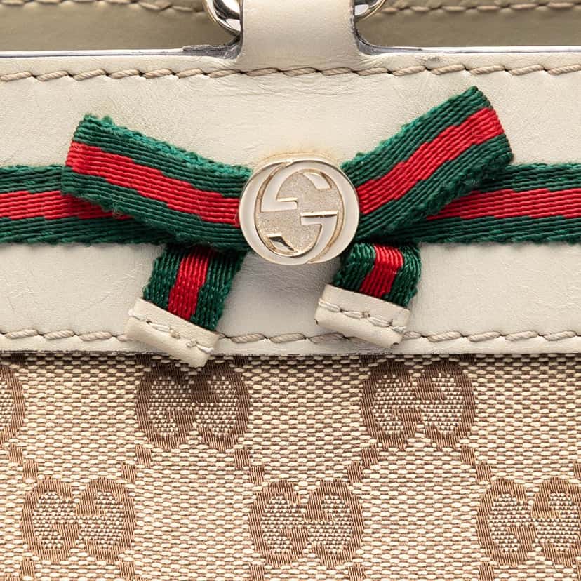 Gucci GG Canvas Web Mayfair Tote Beige Good condition - Box View
