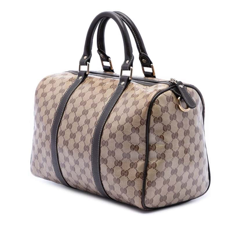 Gucci Medium GG Crystal Joy Boston Bag Beige Very good condition - Back View
