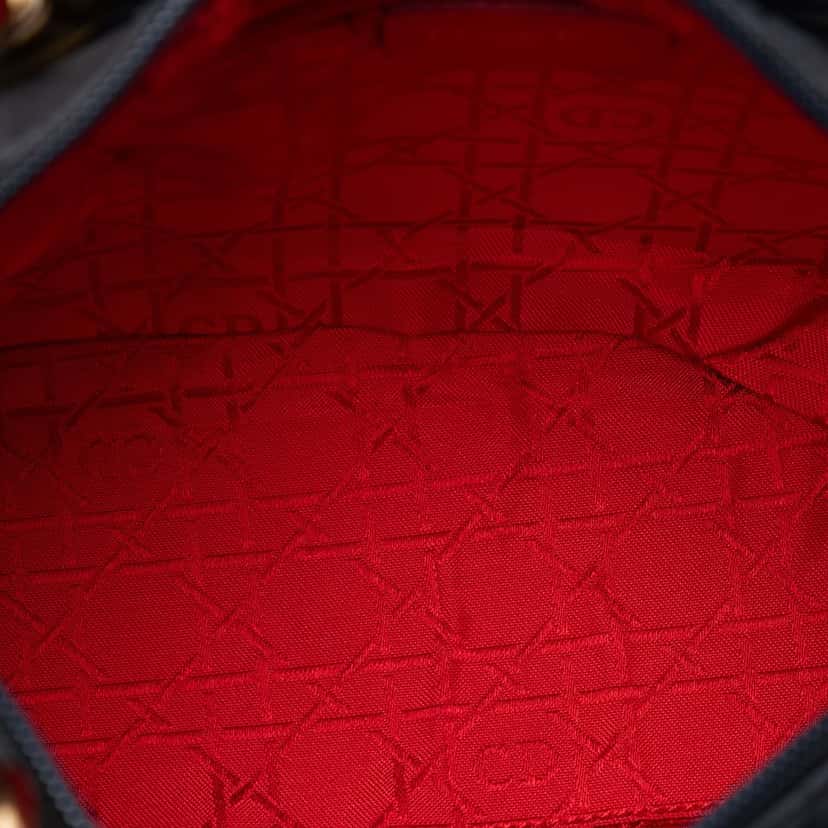 Dior Medium Nylon Microcannage Lady Dior Black Very good condition - Model View