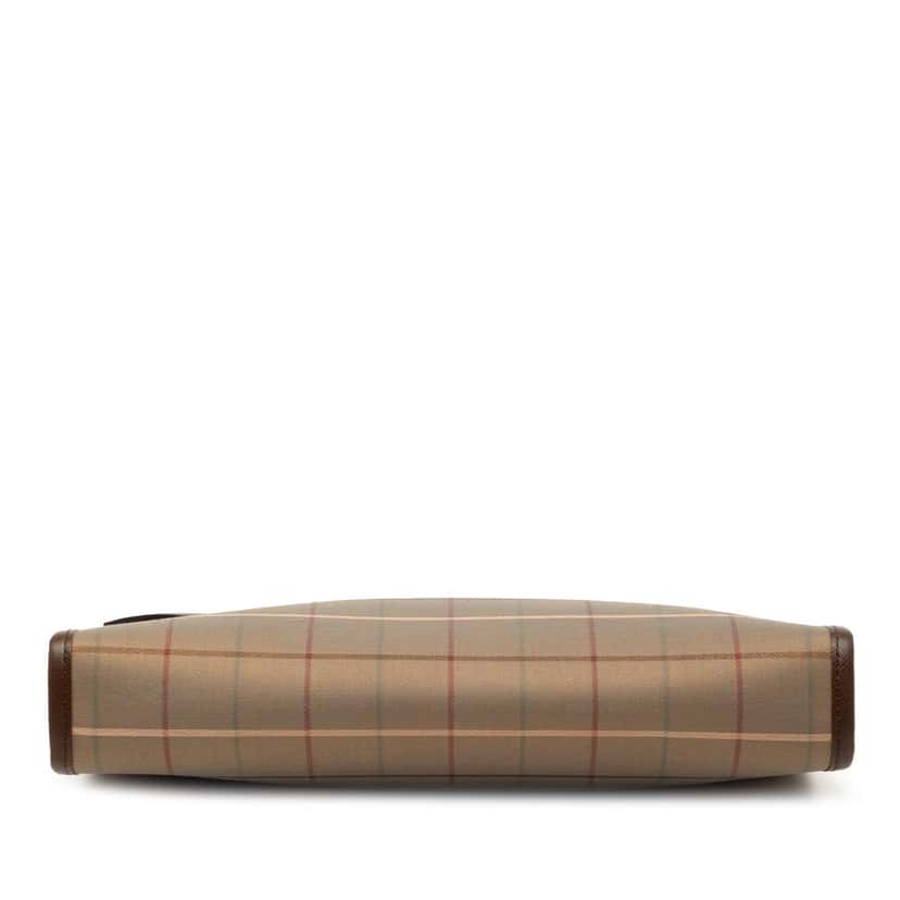 Burberry Vintage Check Canvas Clutch Brown Very good condition - Inside View
