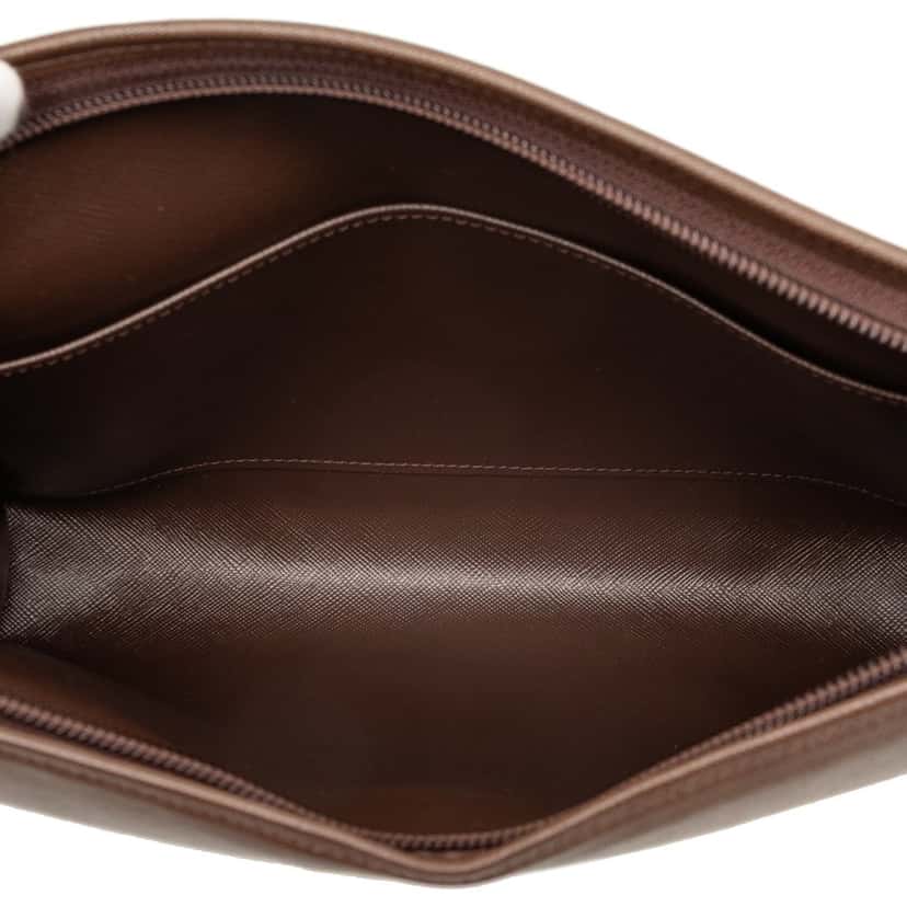 Burberry Vintage Check Canvas Clutch Brown Very good condition - Model View