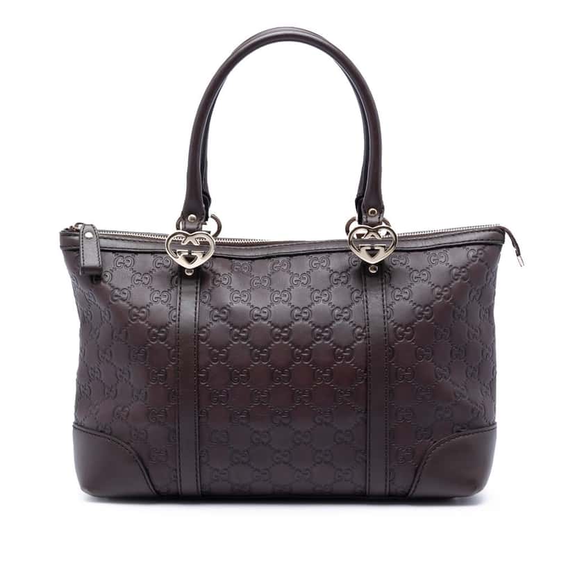 Gucci Guccissima Lovely Tote Brown Leather Very good condition - Front View
