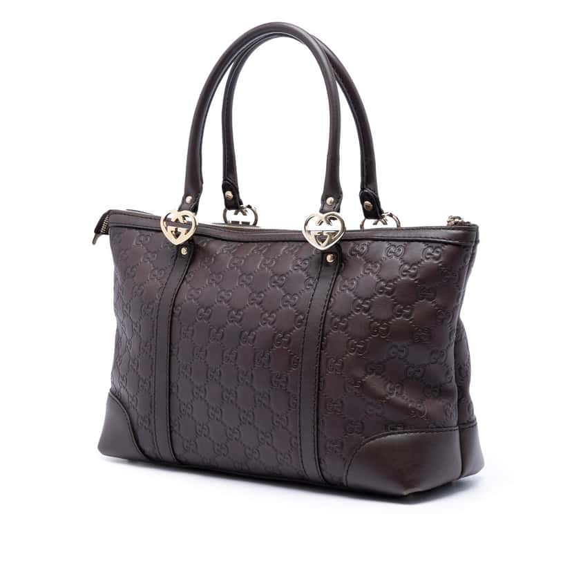 Gucci Guccissima Lovely Tote Brown Leather Very good condition - Back View