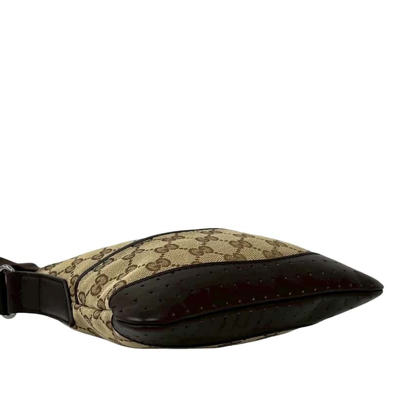 Gucci Small GG Canvas Perforated Crossbody Beige Very good condition - Inside View