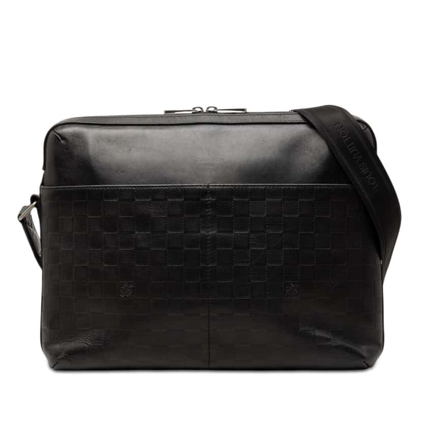 Louis Vuitton Damier Infini Calypso MM Black Leather Very good condition - Front View