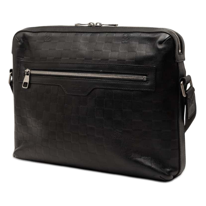 Louis Vuitton Damier Infini Calypso MM Black Leather Very good condition - Back View