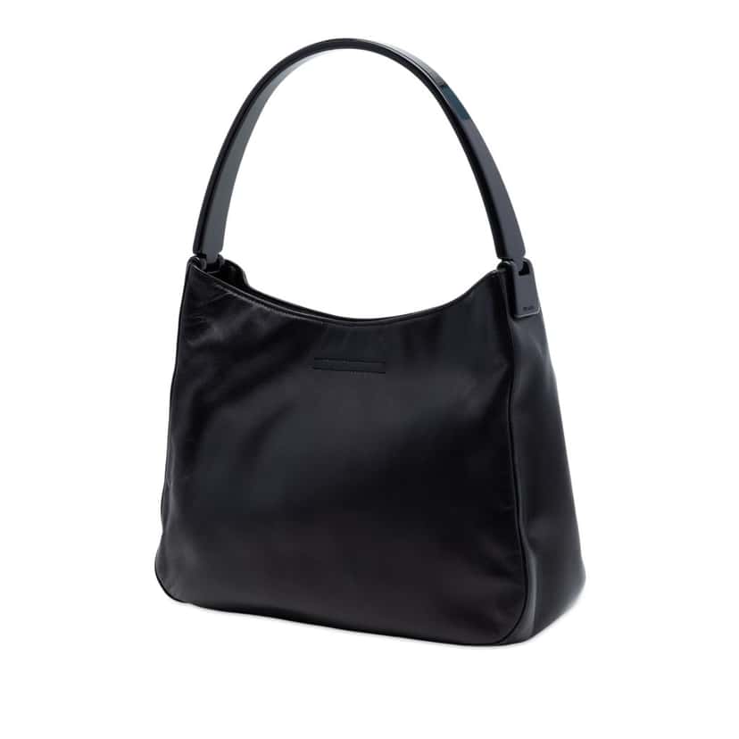 Prada Nappa Leather Shoulder Bag Black Leather Very good condition - Back View