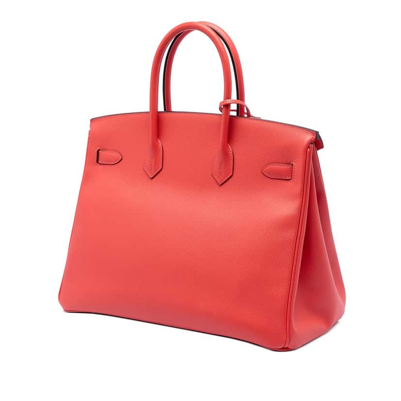 Hermès Epsom Birkin Retourne 35 Red Leather Very good condition - Back View