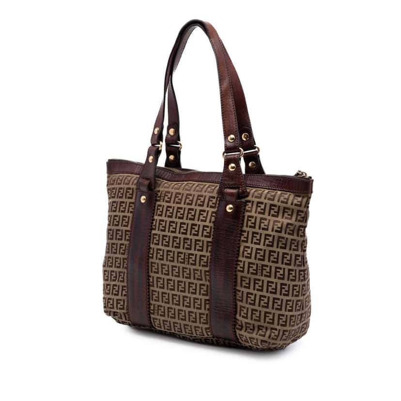 Fendi Zucchino Canvas Tote Beige Very good condition - Back View
