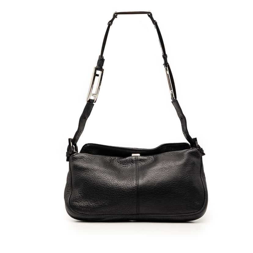 Fendi Leather Shoulder Bag Black Leather Very good condition - Front View