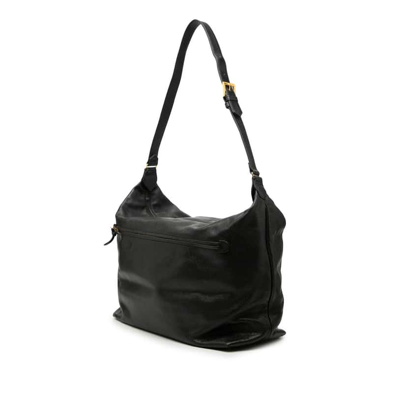 Chanel Large CC Caviar Hobo Black Leather Very good condition - Back View