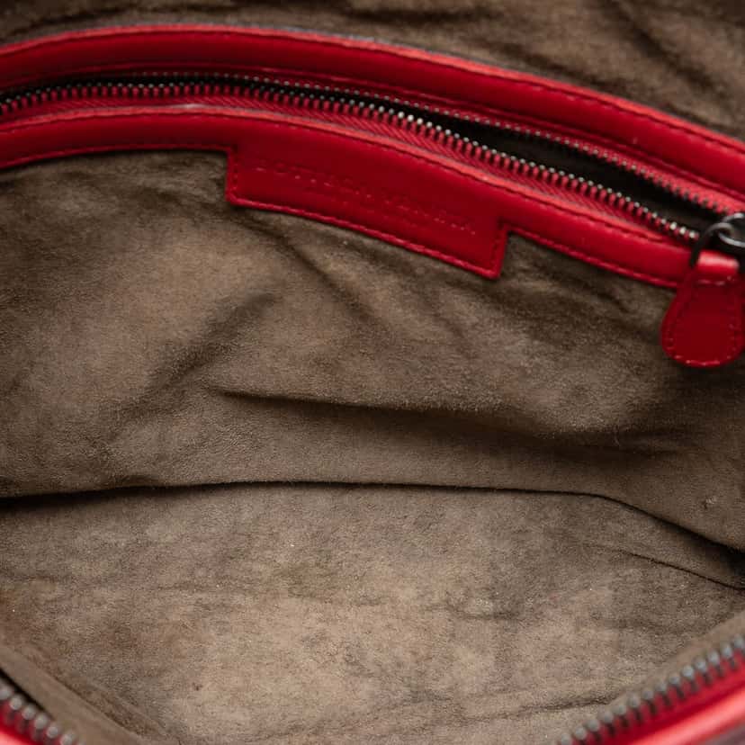 Bottega Veneta Nappa Intrecciato Nodini Crossbody Red Leather Very good condition - Model View