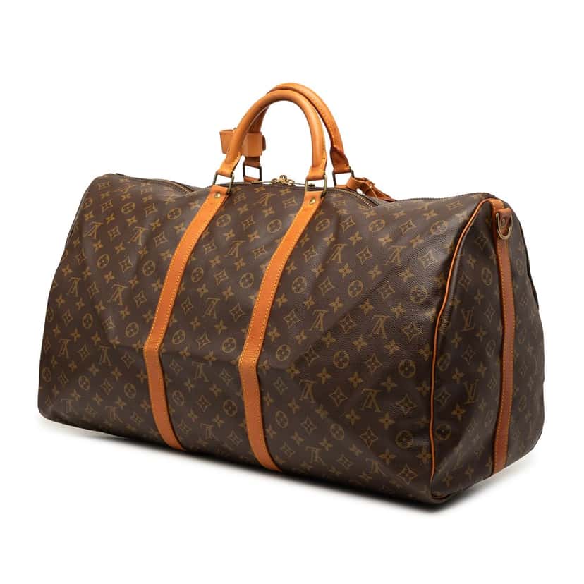 Louis Vuitton Monogram Keepall Bandouliere 60 Brown Very good condition - Back View