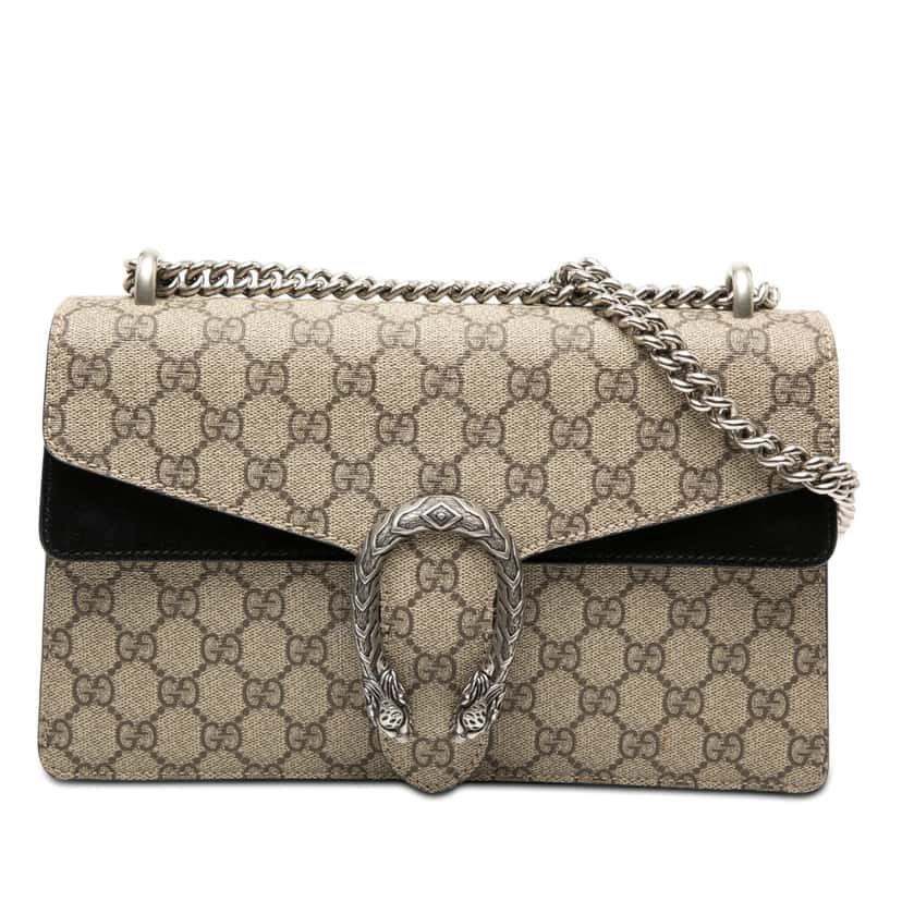 Gucci Medium GG Supreme Dionysus Shoulder Bag Beige Very good condition - Front View