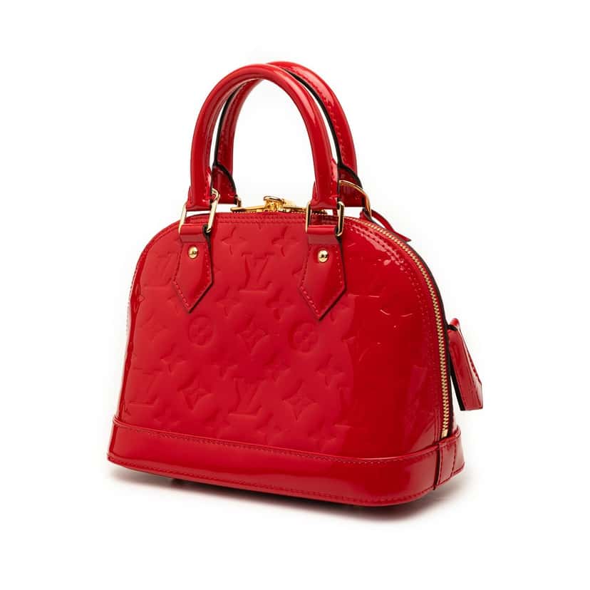 Louis Vuitton Monogram Vernis Alma BB Red Leather Very good condition - Back View