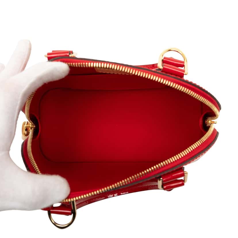 Louis Vuitton Monogram Vernis Alma BB Red Leather Very good condition - Model View