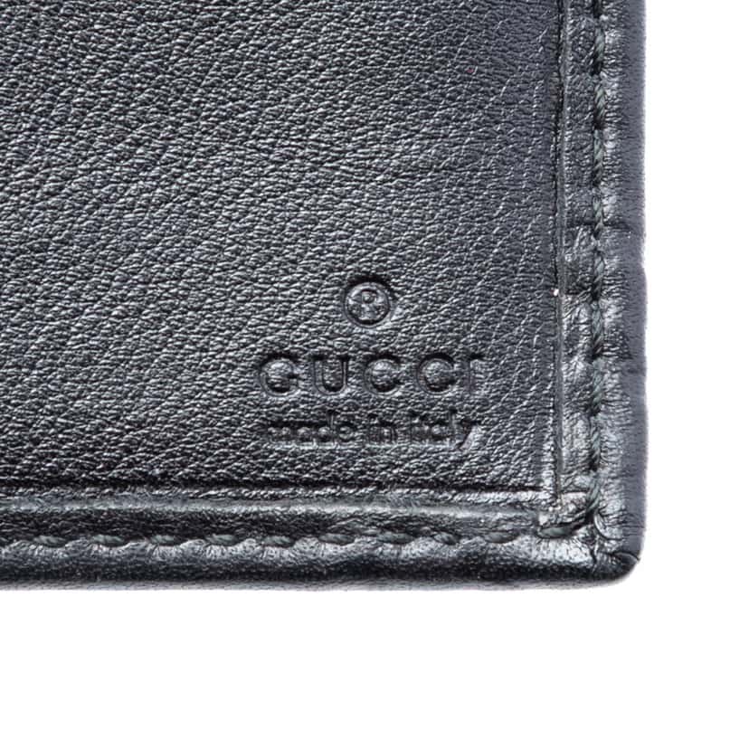 Gucci Guccissima Emily Wallet On Chain Black Leather Very good condition - Box View
