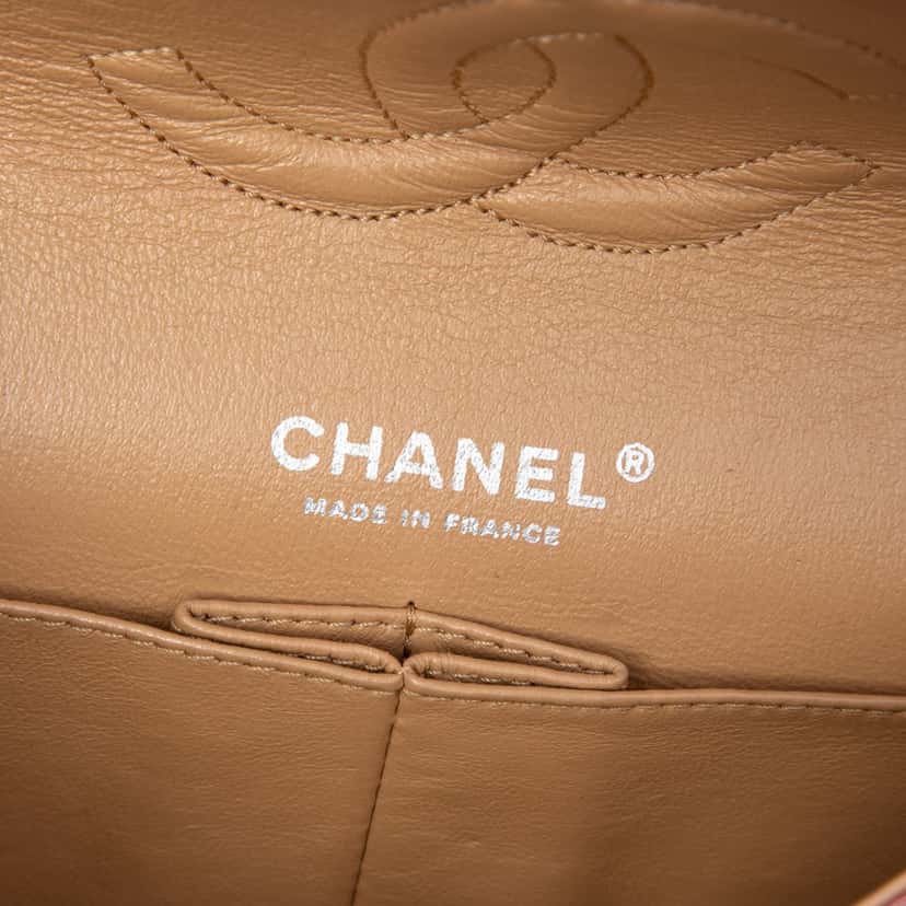 Chanel Medium Classic Washed Lambskin Bijoux Chain Double Flap Pink Leather Very good condition - Box View