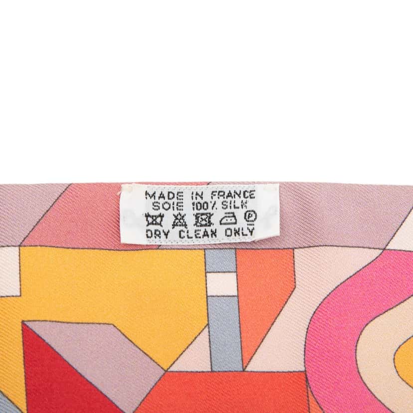 Hermès Perspective Cavaliere Silk Twilly Scarf Pink Very good condition - Back View