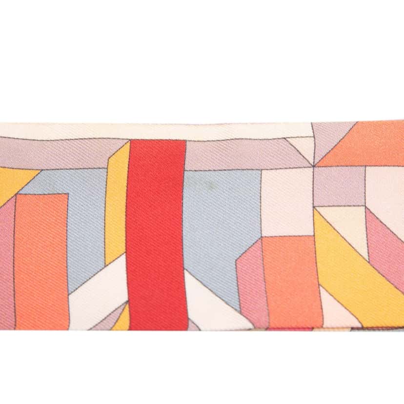 Hermès Perspective Cavaliere Silk Twilly Scarf Pink Very good condition - Box View