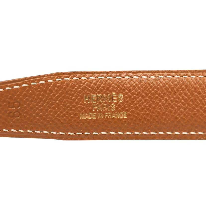 Hermès Epsom and Box Calf Constance H Reversible Belt Black Leather Very good condition - Box View