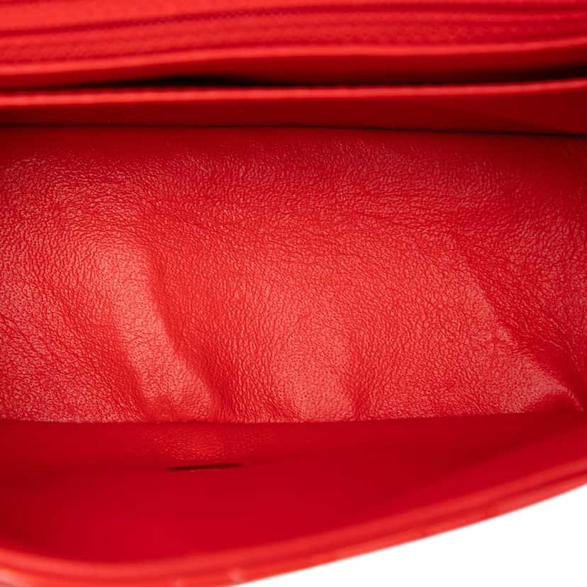 Chanel Mini Square Classic Patent Single Flap Red Leather Very good condition - Model View
