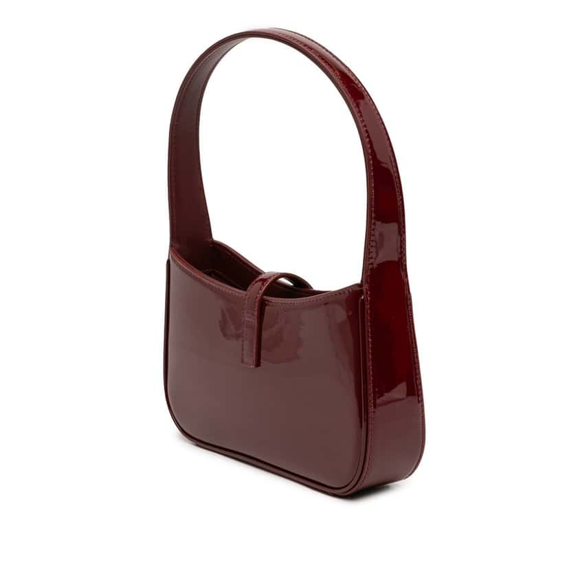 Saint Laurent Mini Patent Le 5 a 7 Red Leather Very good condition - Back View