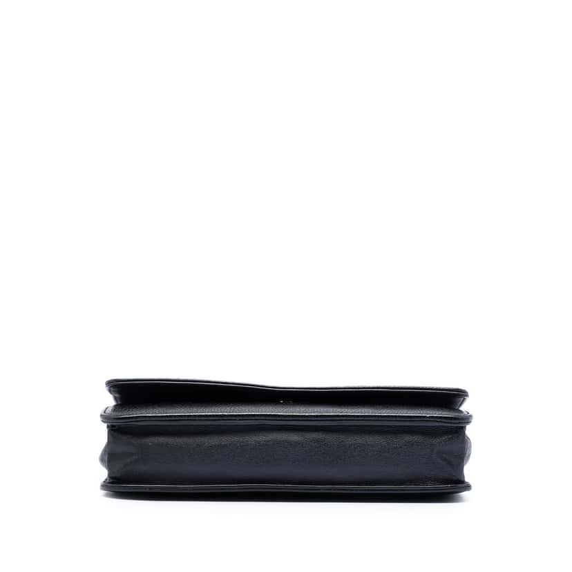 Chanel CC Caviar Wallet On Chain Black Leather Very good condition - Inside View