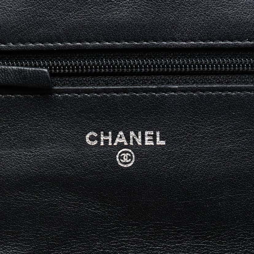 Chanel CC Caviar Wallet On Chain Black Leather Very good condition - Box View