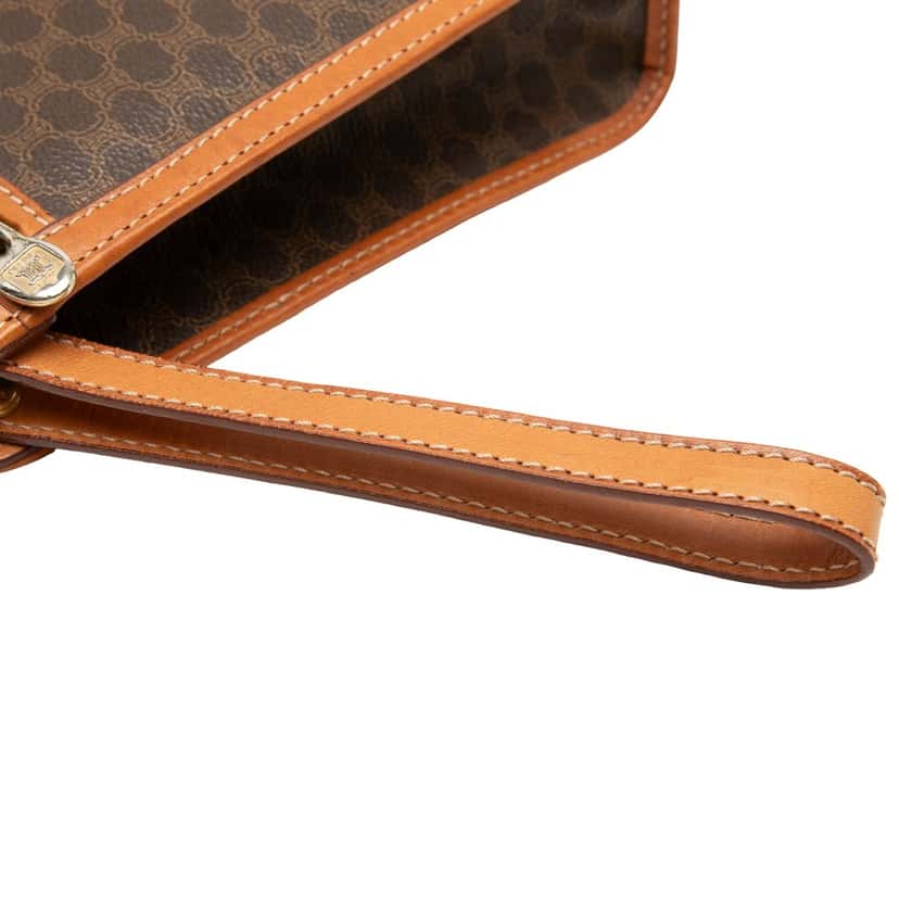 Celine Macadam Coated Canvas Clutch Brown Good condition - Model View