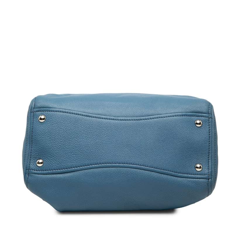 Miu Miu Small Vitello Phenix Satchel Blue Leather Very good condition - Inside View