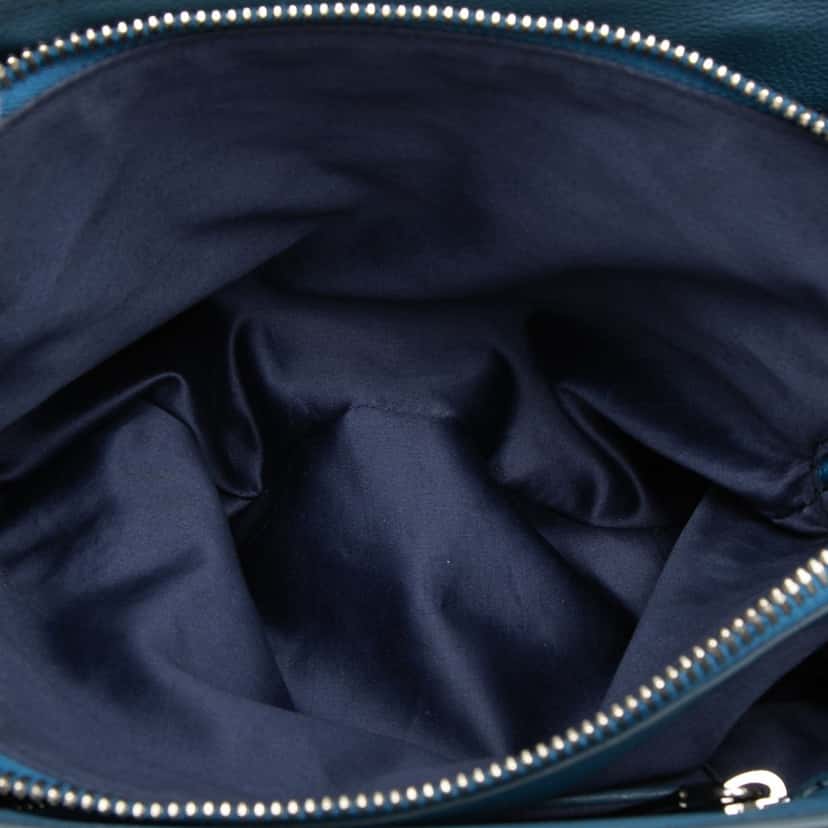 Miu Miu Small Vitello Phenix Satchel Blue Leather Very good condition - Model View