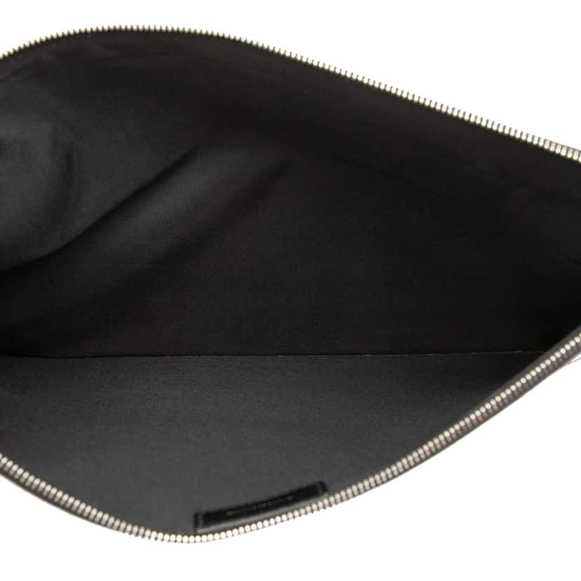 Dior Homme Plaid Printed Diorissimo Coated Canvas Zip Clutch Red Very good condition - Model View