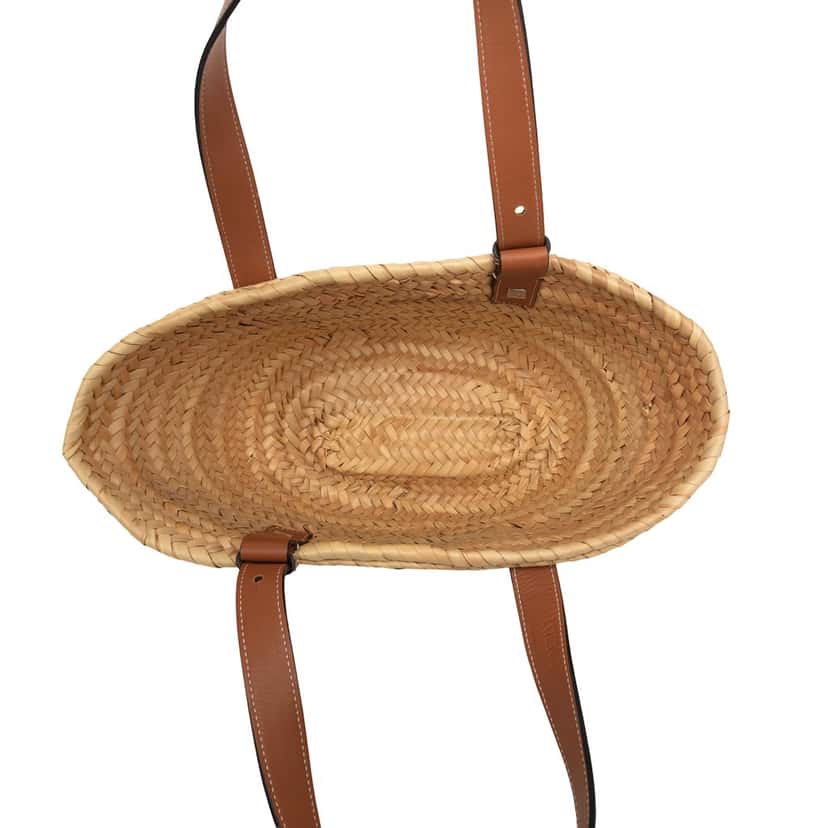 Loewe Small Raffia Basket Tote Beige Very good condition - Model View