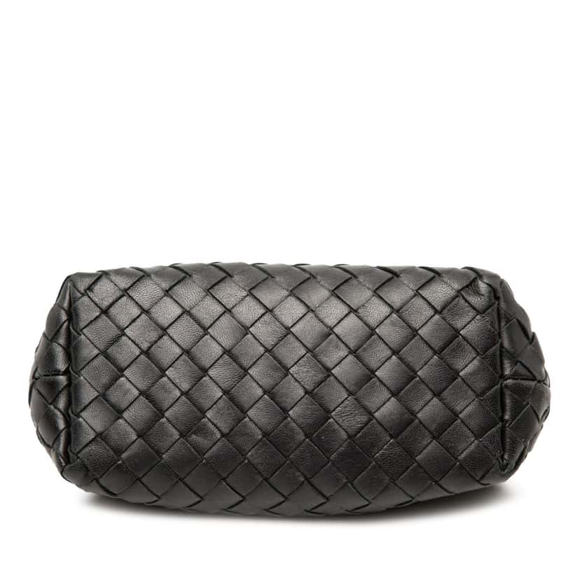 Bottega Veneta Intrecciato Flap Pouch Black Leather Very good condition - Inside View