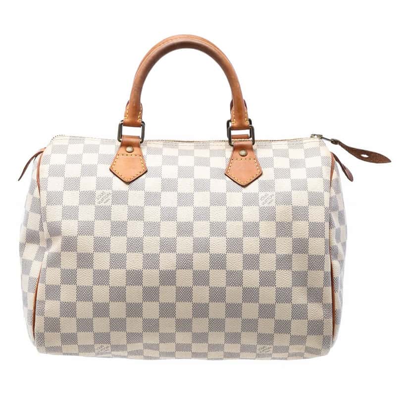 Louis Vuitton Damier Azur Speedy 30 White Very good condition - Front View