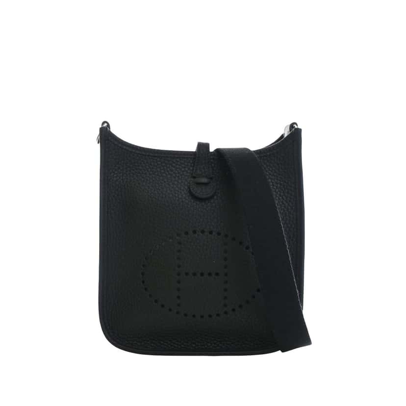 Hermès Clemence Evelyne 16 Amazone Black Leather Very good condition - Front View