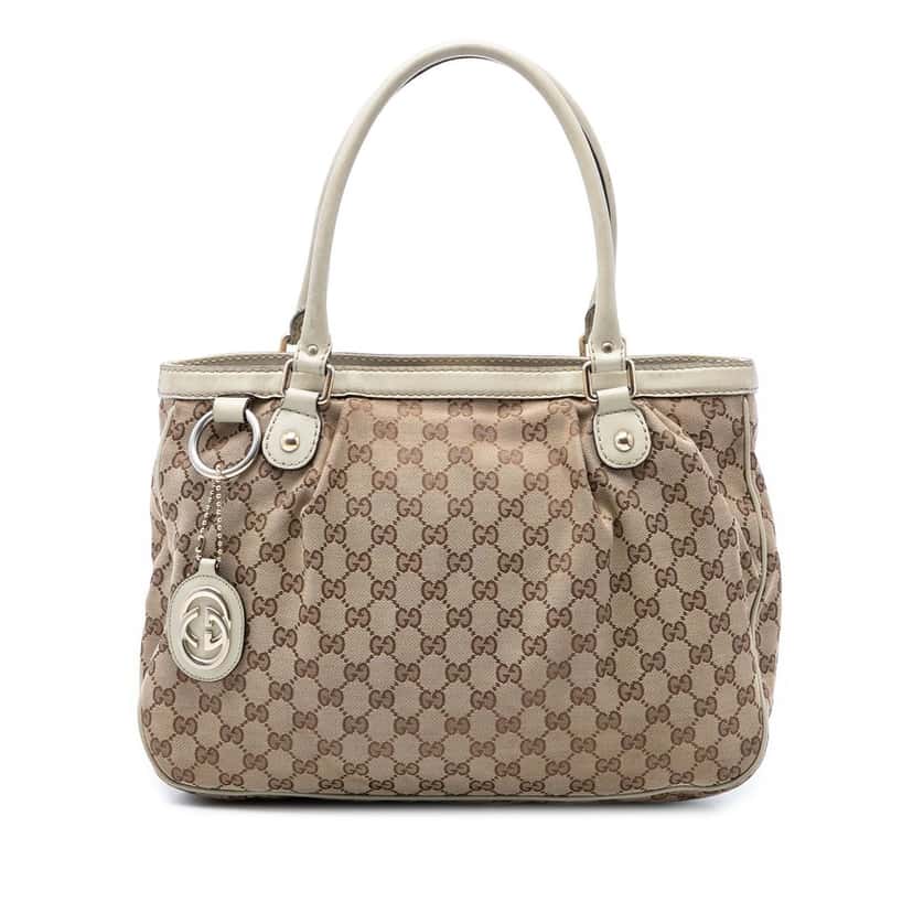 Gucci GG Canvas Sukey Tote Beige Very good condition - Front View