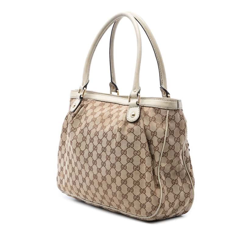 Gucci GG Canvas Sukey Tote Beige Very good condition - Back View