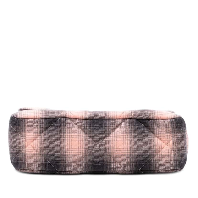 Chanel Large Cotton Check 19 Flap Pink Very good condition - Inside View