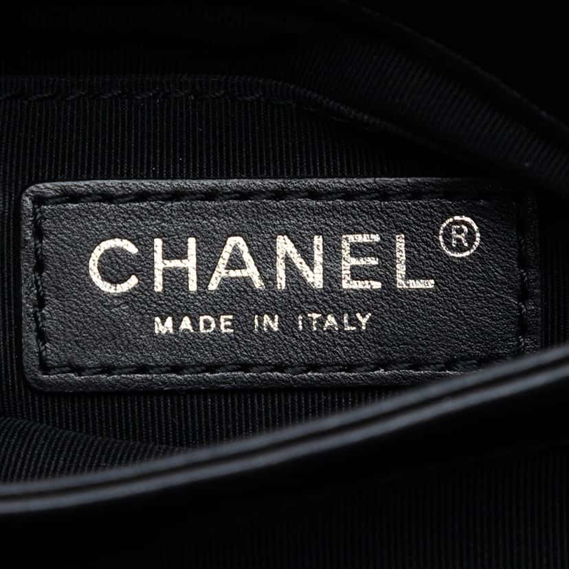 Chanel Mini Calfskin Tramezzo Flap Black Leather Very good condition - Box View