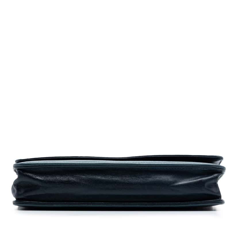 Chanel CC Caviar Wallet On Chain Blue Leather Very good condition - Inside View